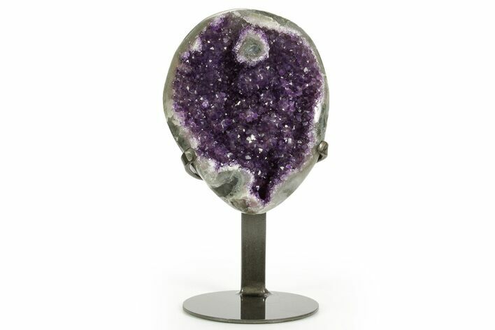 Sparkling Amethyst Geode with Metal Stand - Uruguay #373001